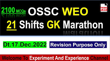 OSSC WEO All shifts questions | Marathon | #ossc | #osscweo | #osscexam
