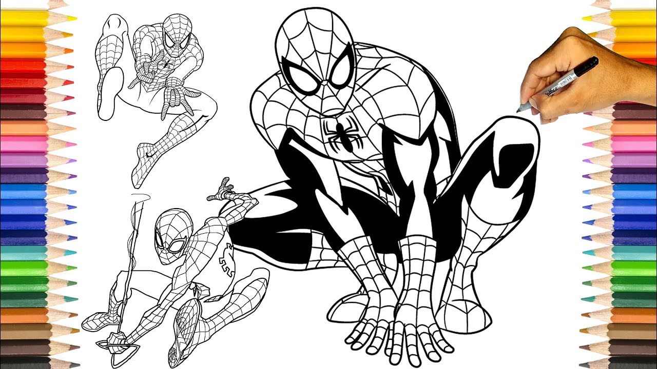 57 Coloring Pages Iron Spiderman  Latest HD