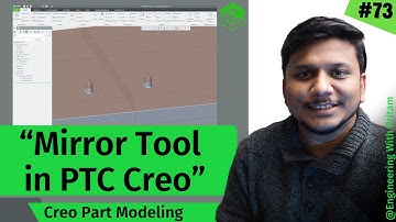 Mirror Tool in Creo Parametric | How to Create Symmetric Fetures in Creo using Mirror Tool | #73