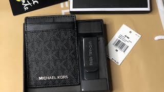 Michael Kors Boxed card case with money clip 