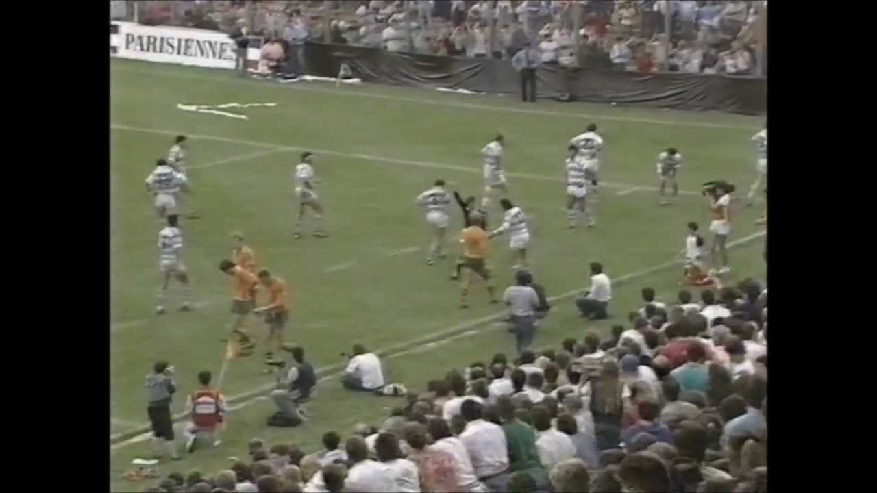 Pumas upset at referee decision vs Australia 1987