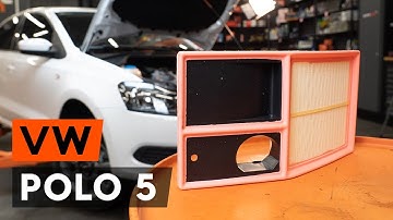 How to change air filter on VW POLO 5 Saloon  [TUTORIAL AUTODOC]