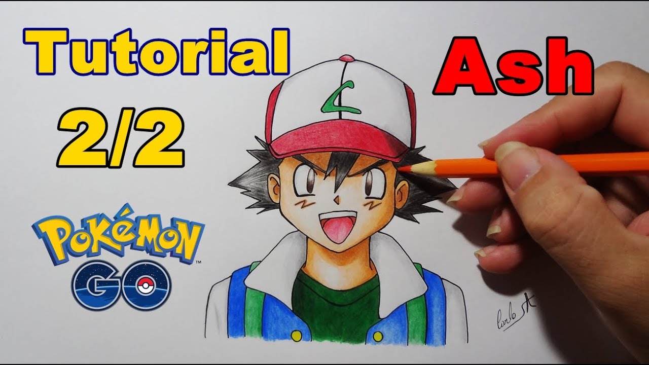 Como Desenhar e Colorir Ash 2/2 Pokémon - How to Color Ash 