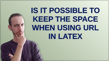 Tex: is it possible to keep the space when using url in latex