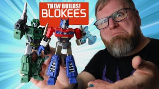 Thew Builds BLOKEES Transformers One Optimus Prime and Hound!