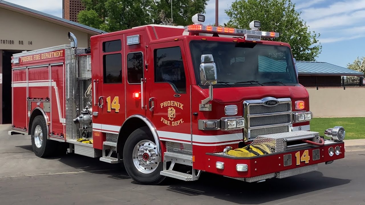 (New) Engine 14 Responding Code 3 to Medical Call [Phoenix Fire Dept ...
