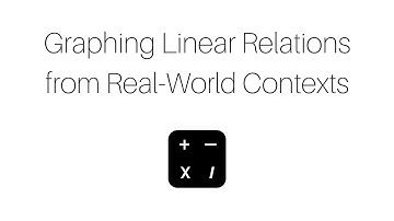 Graphing Linear Relations from Real-World Contexts