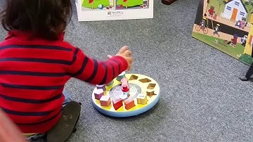 20 months old baby mastered Shape sorting clock game