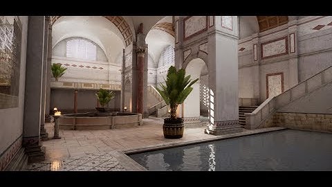 Unreal Engine ray tracing - Roman Bath House