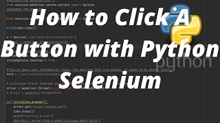 selenium python tutorial - how to click a button with python selenium