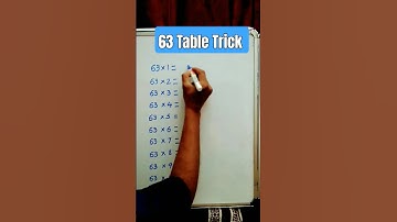 63 table trick | 63 table #shorts #mathstricks #tabletrick