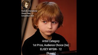 Artist Category 1st Prize - ELISEY MYSIN - 12 (Russia)