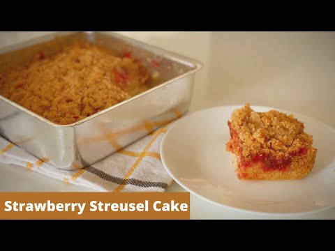 Strawberry Streusel Cake Recipe | A unique Strawberry Dessert | Fresh Strawberry Coffee Cake | Deepali Ohri