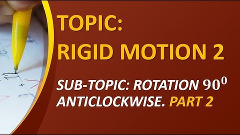 Rigid Motion 2, Rotation through 90 degrees anticlockwise or 270 degrees clockwise