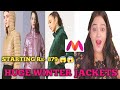 Myntra huge winter jackets haul jacketsaffordablepricemyntrahaulwintercollection