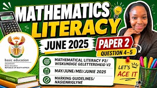GRADE 12 Maths Literacy June 2025 paper 2 |Question 4 5