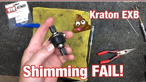 Kraton EXB attempting to shim the differential.