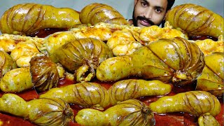 Huge Mutton Chusta & Fat Eating  Oily Chusta Oily Fat Curry With Puri Mukbang