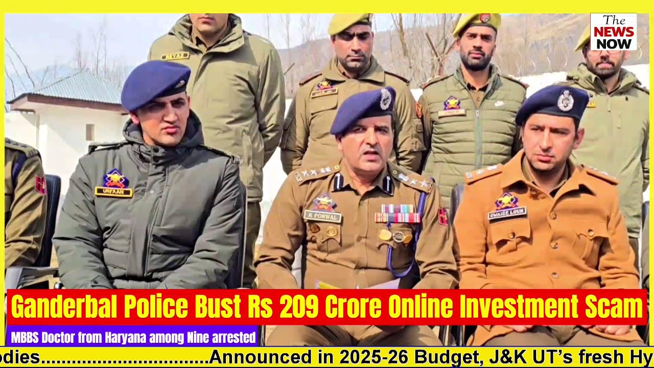 Ganderbal Police Bust Rs 209CR Online Investment Scam, MBBS Doctor from Haryana among Nine Arrested