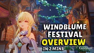 Windblume Festival Overview In 2 minutes @KingSefGames