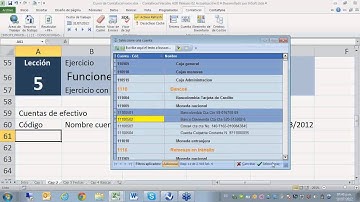 Software Contable ContaPyme  - ContaExcel Add In - Ejemplo - Saldo cuenta y Nombre cuenta