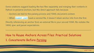 Details Using YAML Anchors Across Multiple Files with ruamel.yaml in Python Guide