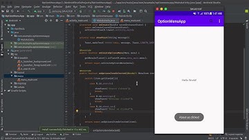 Create Option Menu in Android | Click Listener on Menu Items Android | Android Studio