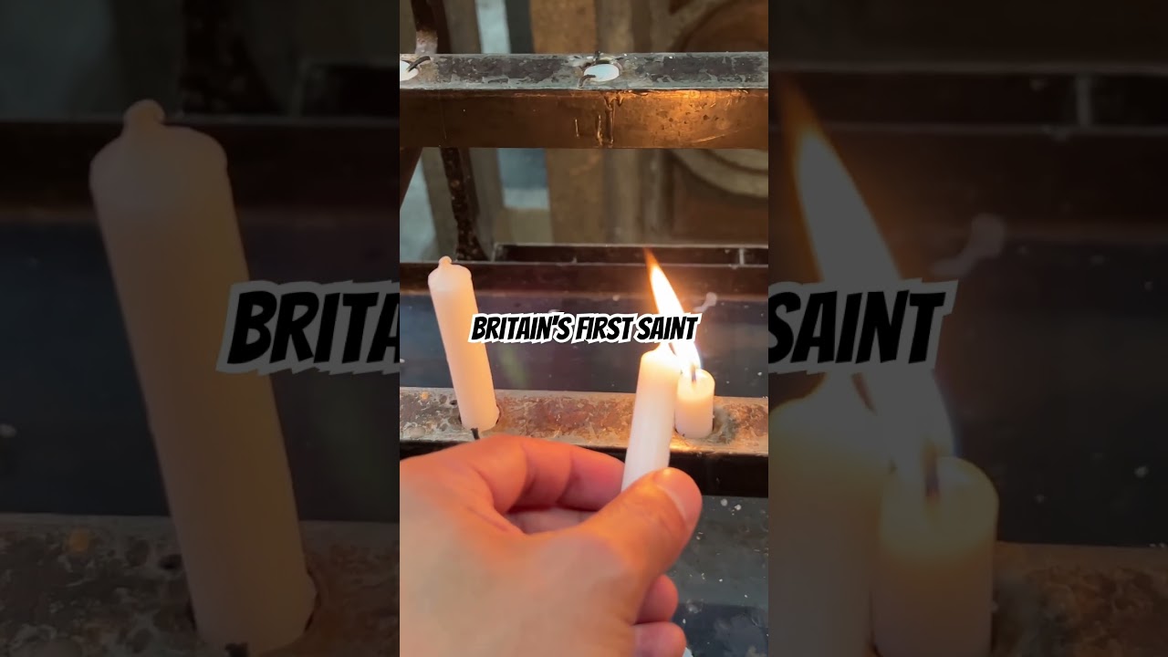 Shrine of St Alban, Britain's first Saint. St Albans cathedral, Hertfordshire, UK P5 