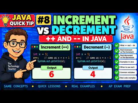 Java Quick Tip #8: Increment vs. Decrement | Understanding ++ and -- in Java