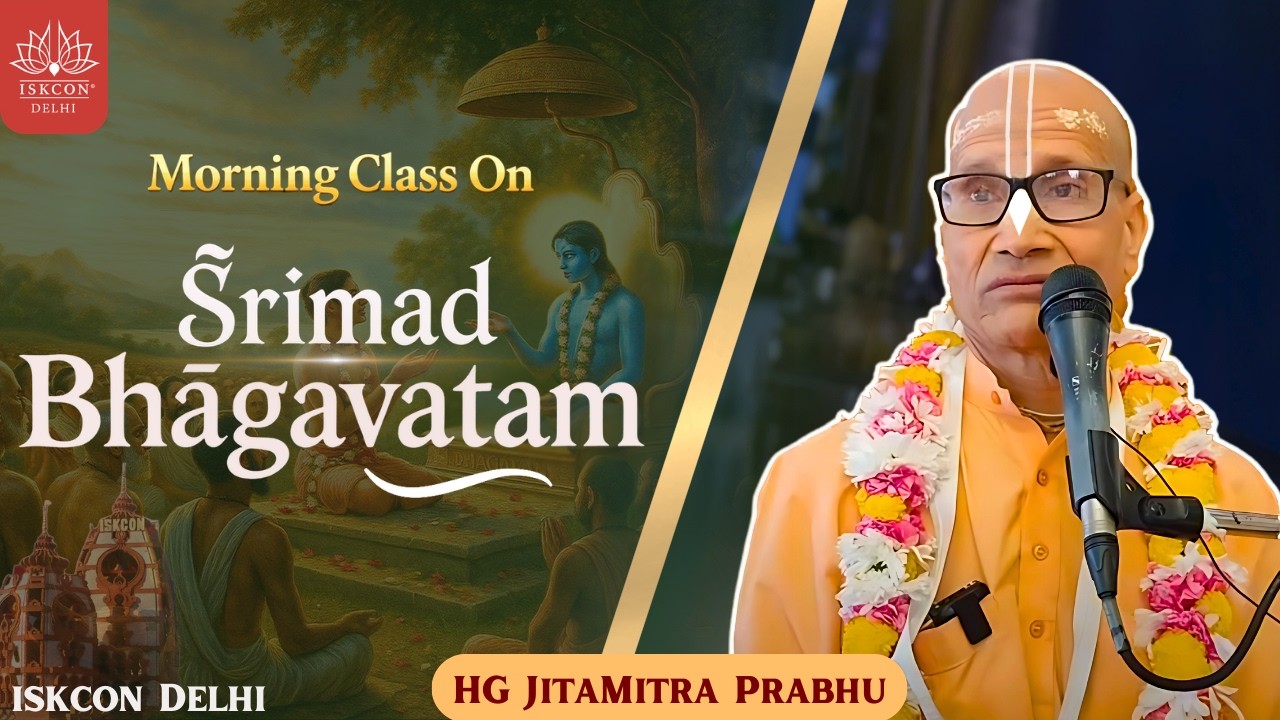 Morning Srimad Bhagavatam Class By HG Jitamitra Prabhu ||  Chaitanya Bhagavata - Adi Khanda -3 chp.
