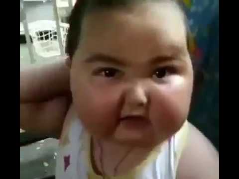 Cute fat Chinese kid so angry