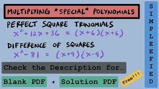 Multiplying *Special Case* Polynomials [16 Practice Problems]