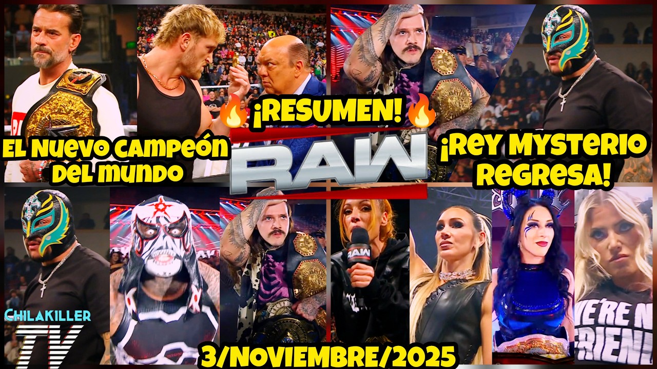¡REY MYSTERIO REGRESA! | WWE RAW | 3 Noviembre 2025 | RESUMEN Y RESULTADOS