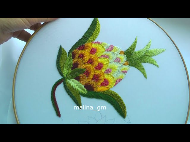 Hand embroidery |design Pineapple | Якобинская вышивка