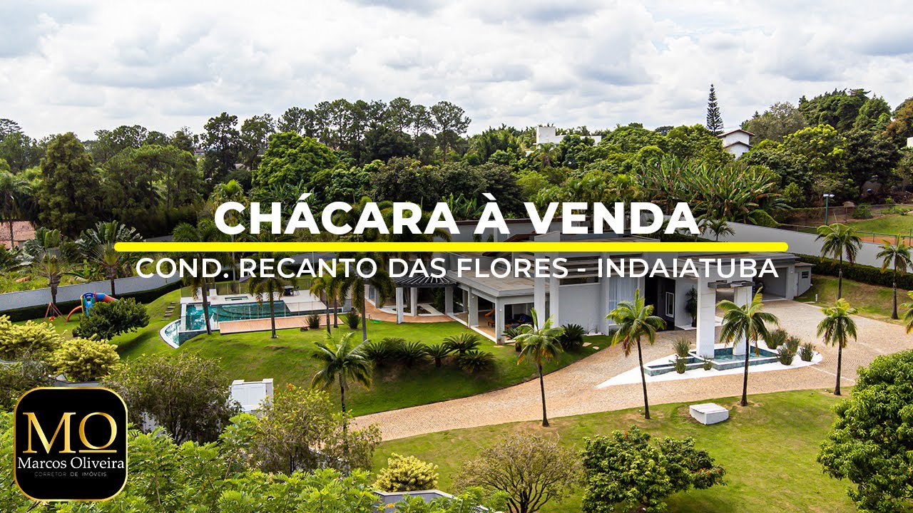 💎 CHÁCARA ALTO PADRÃO À VENDA EM INDAIATUBA - (COND. RECANTO DAS FLORES)
