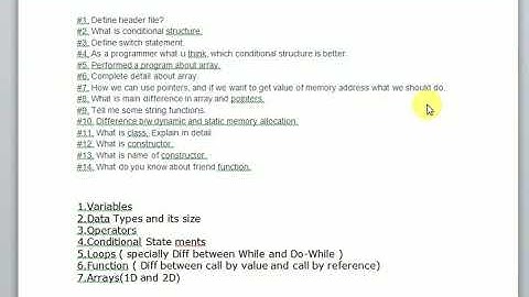 CS201 VIVA Preparation VIDEO