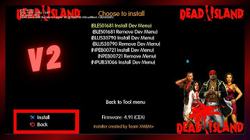 PS3 Dead Island Series Test Dev Menu Installer V2  By VirusMike [Offline Use Only]