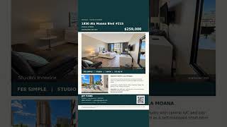 $259,000 Waikiki Studio | Palms at Waikiki #215 | Motivated Seller