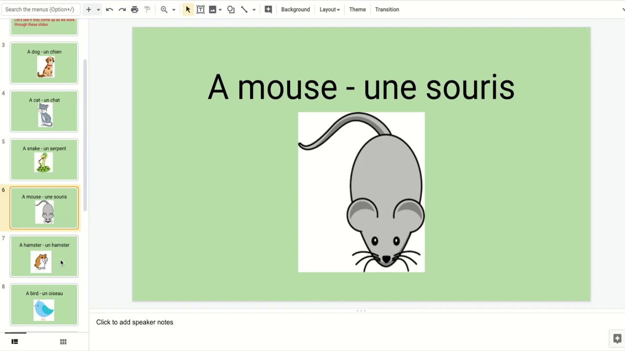 Names of Animals - French - YouTube