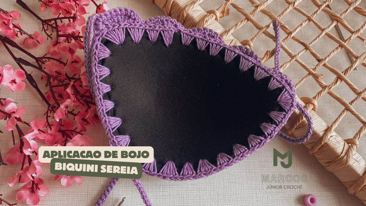 APLICAÇÃO DE BOJO MEIA TAÇA EM BIQUÍNI 👙- @Marcosjuniorcroche