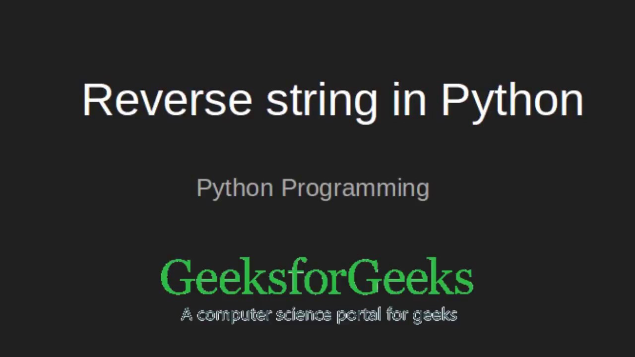 Python Find Reverse