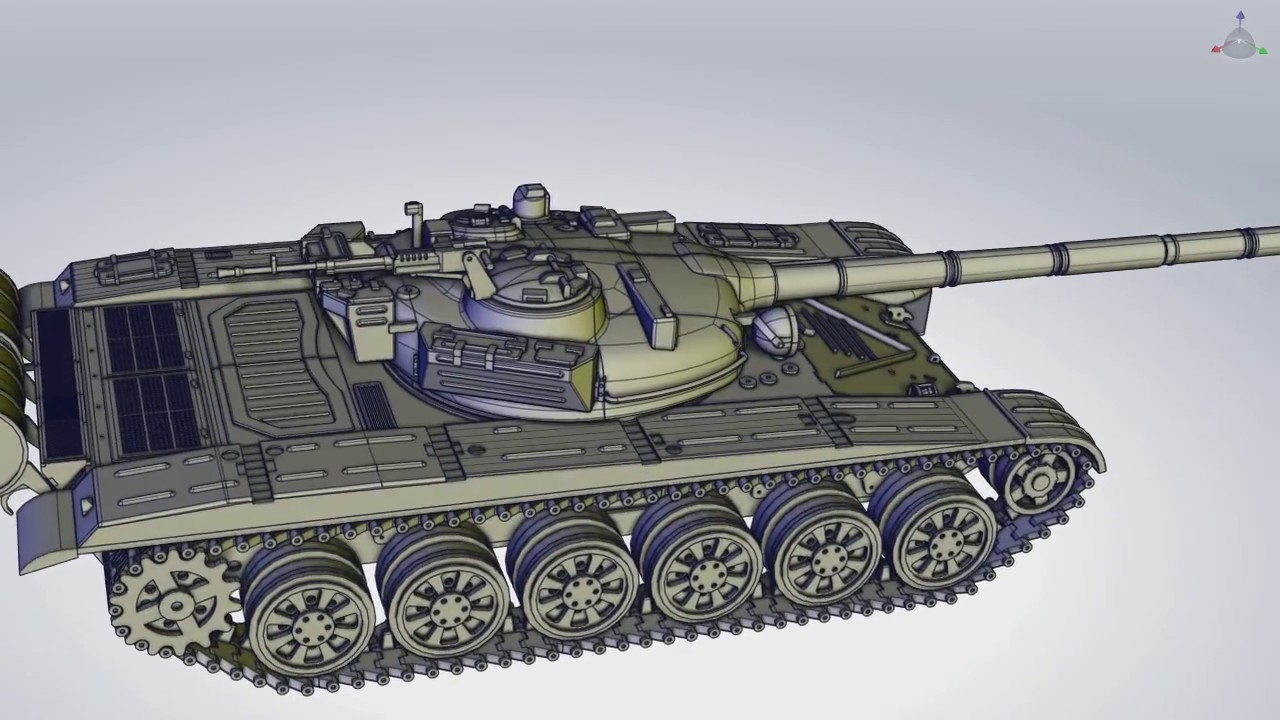 T 72 Scale Model Created In Catia From Blueprints Youtube