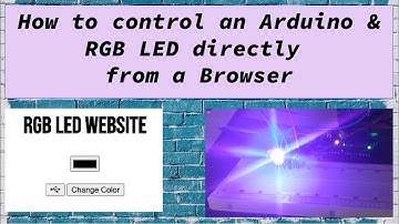 How to control an Arduino & RGB Led directly from a browser using navigator serial.