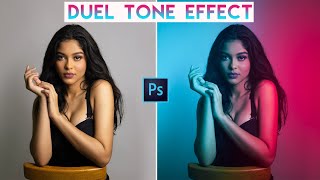 Photoshop Tutorial | Easy Duel Tone lighting Effect Teal and Red Portraits screenshot 1