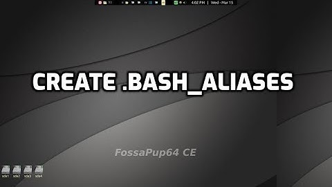 create .bash_aliases file in puppylinux