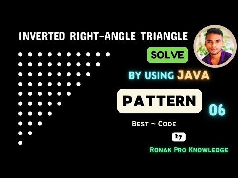 Print Inverted Right Angle Triangle || Print Pattern With Star | Print Pattern | Code With @Ronak_