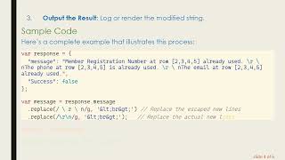 Replace newline in JavaScript or ReactJS