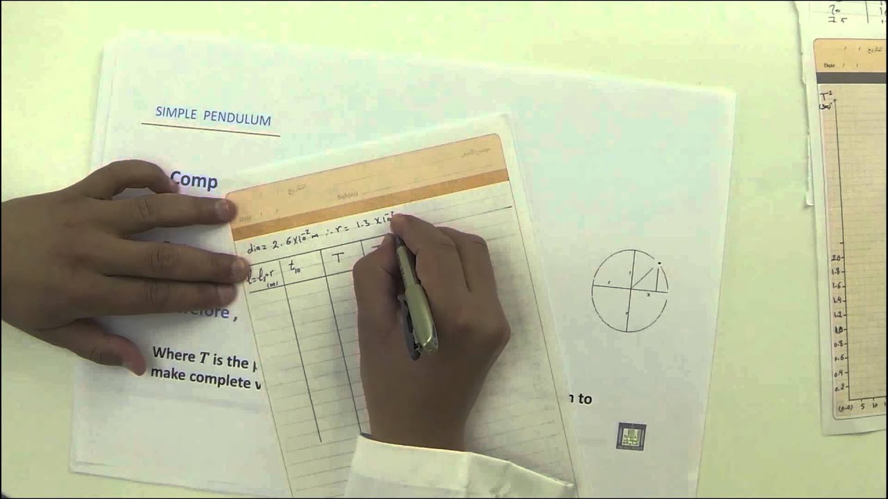 فيزياء عملي | البندول البسيط - 2