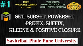 TCS-Chap1-Part1-TYBCS-Sem5 | Set | Subset | closure | suffix | prefix | Hindi | SPPU | Pune Univ