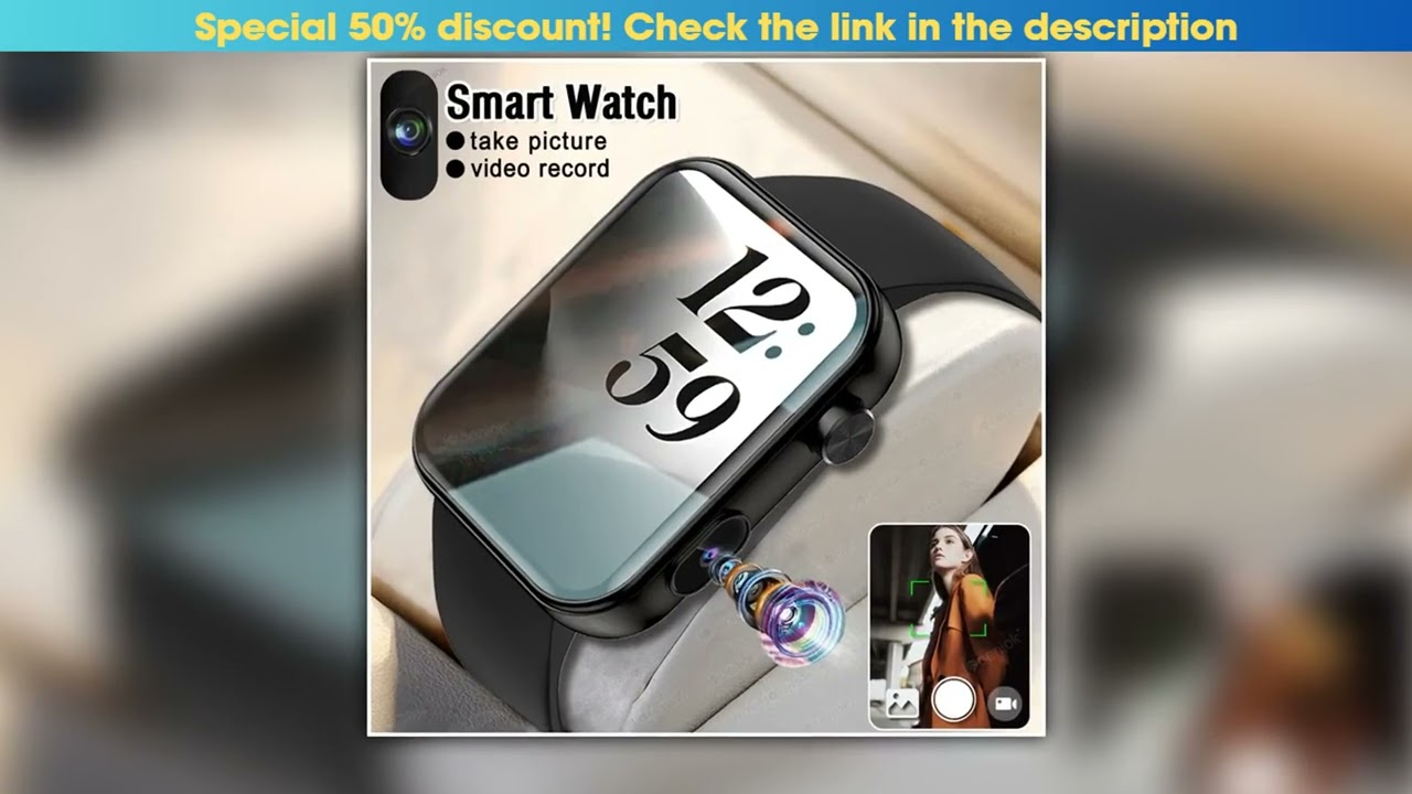 New Smart Watch Women Men Camera Take Photo Record Video Heart rate Sports Fitness Waterproof